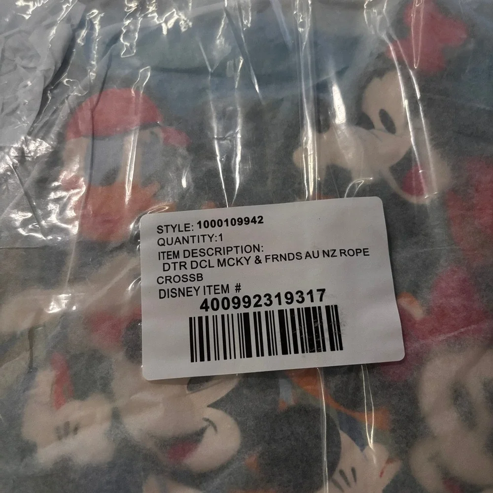 Disney Cruise Line Mickey & Friends Australia New Zealand Rope Crossbody Bag NEW